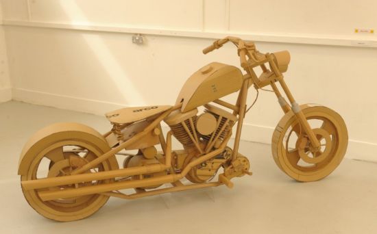 Art student creates iconic Harley Davidson replica using recycled ...