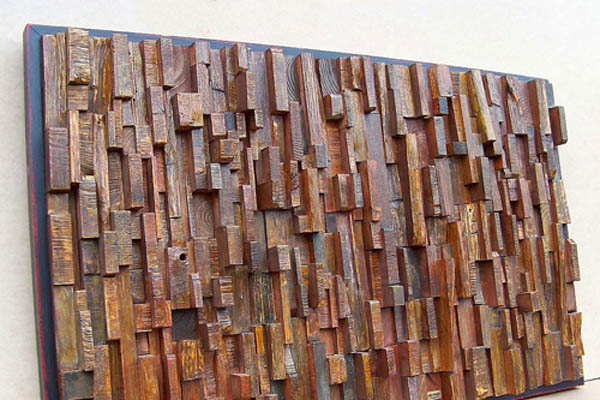 Artwork made using recycled wood - Promoting Eco Friendly Lifestyle to 