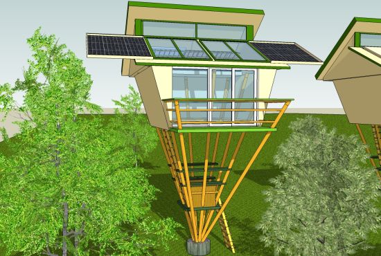 Self-sufficient, eco friendly bamboo tree house - Promoting Eco ...