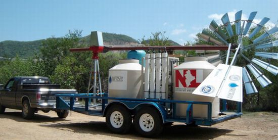 aeolus wind powered desalination system