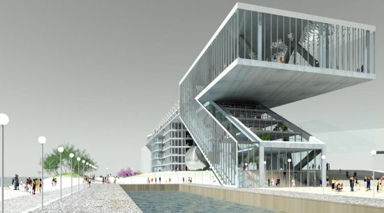 albino alligator sustainable mixed use building by