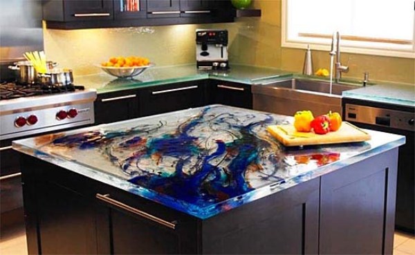Art glass countertops by ThinkGlass