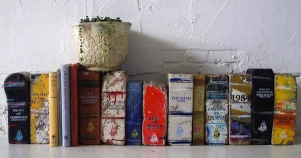 Artist Transforms Old Bricks Into Classic BooksArtist Transforms Old Bricks Into Classic Books