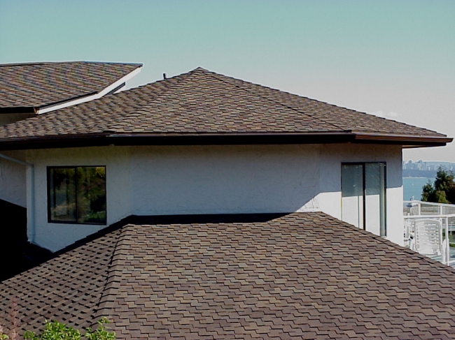 Asphalt roof shingles