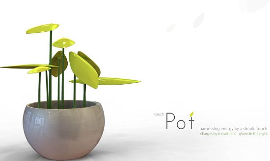 aydan designs touchpot concept electricity generat
