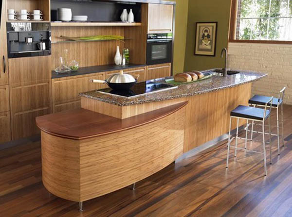 Bamboo kitchen cabinets