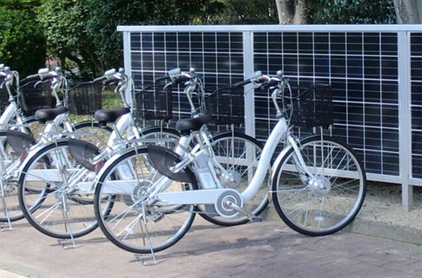 solar charging bike