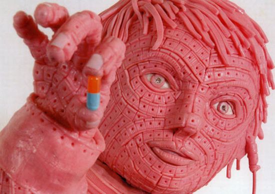 bizarre chewing gum sculptures 3