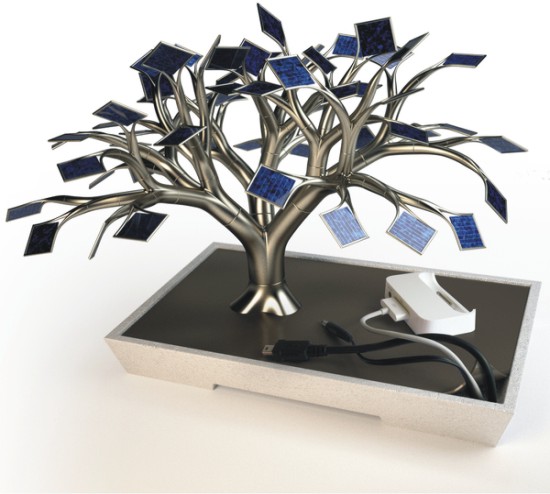 bonsai tree solar powered charger DsGtT 5638