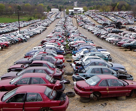 cars being recycled