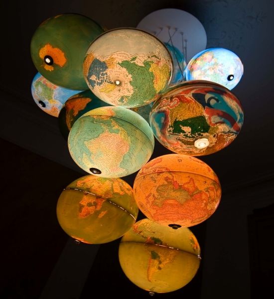 chandelier made from globe 3