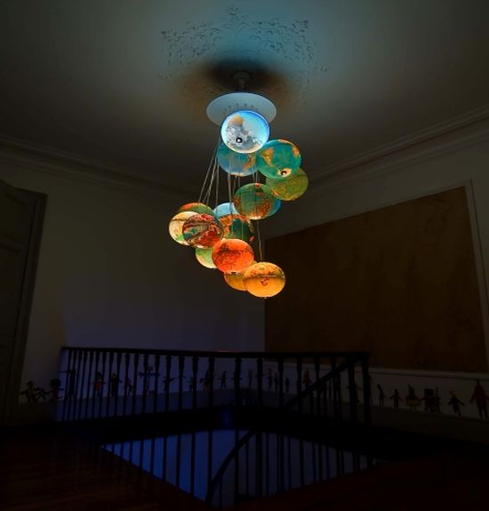chandelier made from globe 4