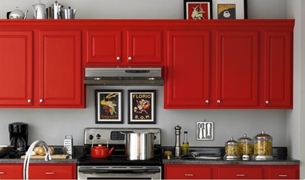 Colored kitchen cabinets