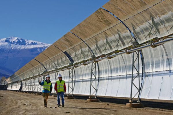 Commercial solar power plant at Andasol