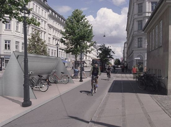 concept bike parking system harnesses solar energy