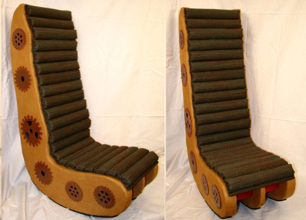 Corrugated Steampunk Video Chair