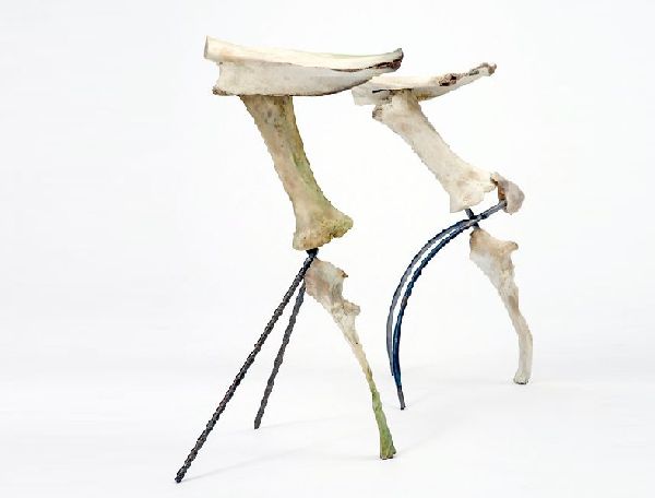 Cow bone stool