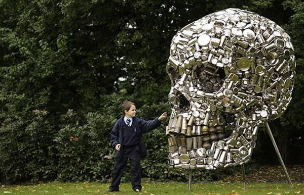 Creative recycled steel sculptures