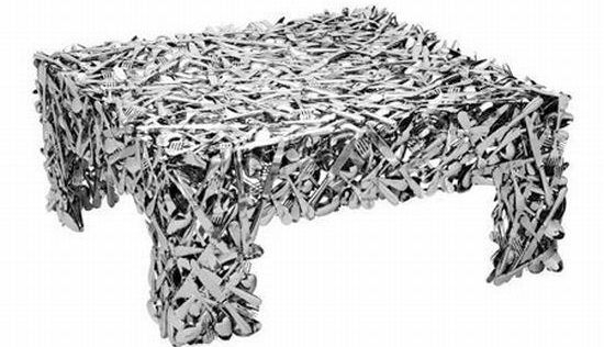 cutlery table recycled