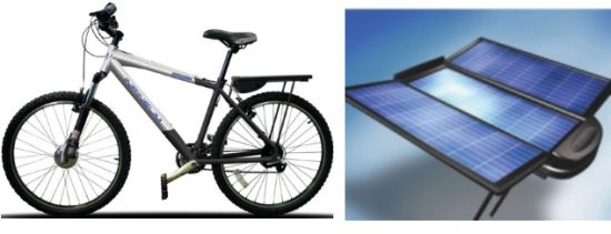 solar charging electric bike