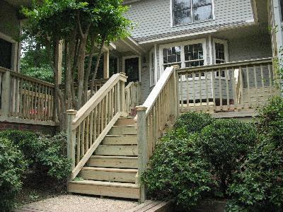 eco-friendly stairs using eco friendly pressure treated lumber