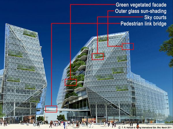 Ecologically-designed retail and commercial building