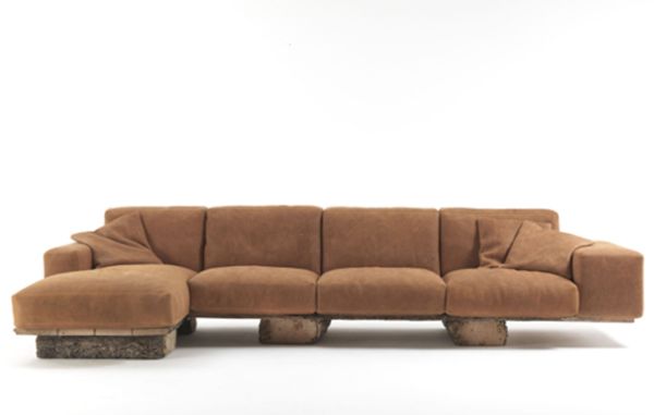 Exotic Look Rustic Wood Cozy Sofa Design