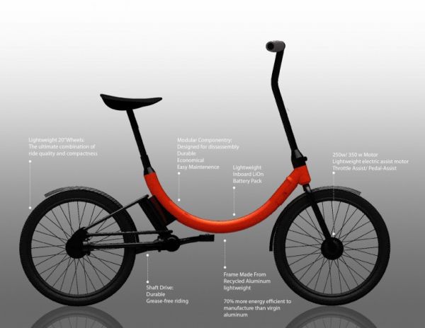 Folding electric assist bike