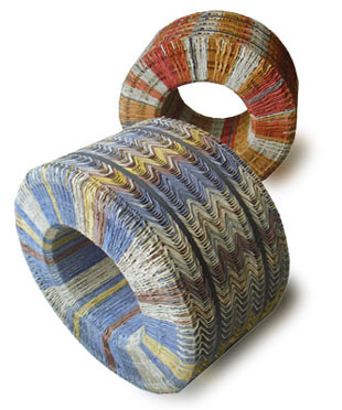 footstool made out of egg cartons