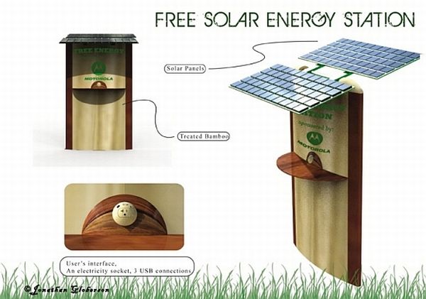 Free solar energy station