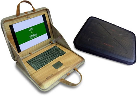 fujitsu wood laptop 5784