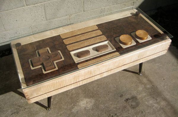 Functional nintendo controller coffee table