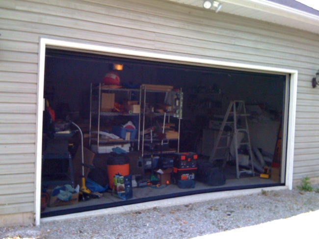 Garage screen door