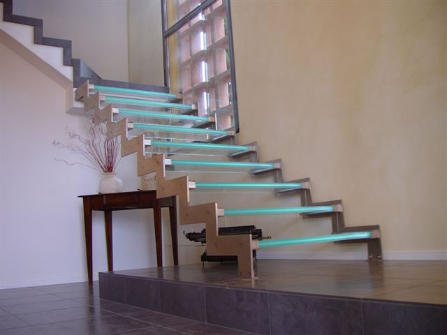 glass staircase