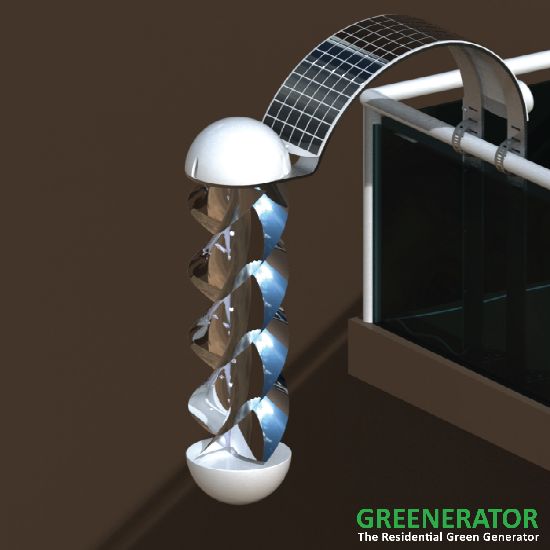 greenerator concept wind and solar energy generato