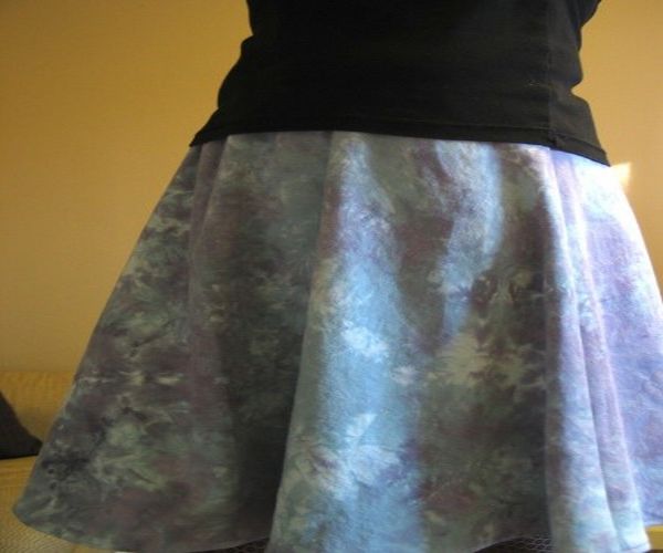Hand dyed hemp skirt