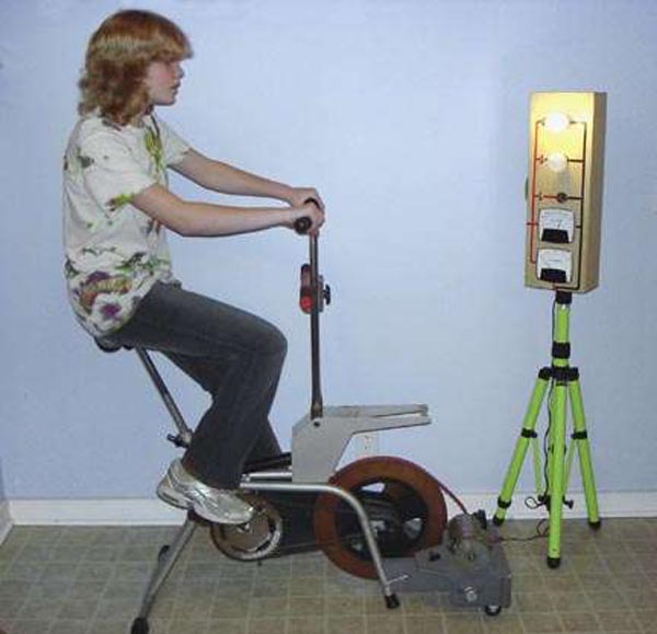 power generating exercise bike