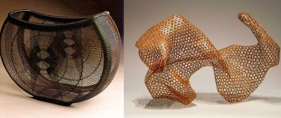 intricate handcrafted sculptural bamboo basket