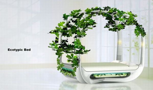 Kinetic energy powered green bed