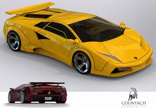 Eco Cars: Solar and wind-powered Lamborghini Countach EV ...