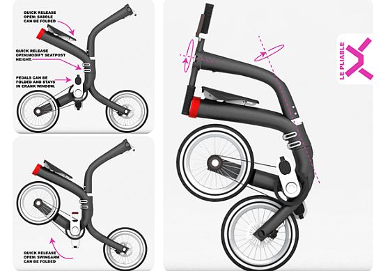 le pliable concept folding bike by saul maret 2