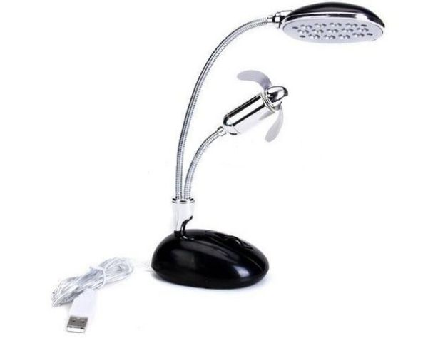 LED Desk Lamp and Fan USB Powered