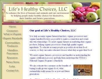 lifes healthy choices llc web site
