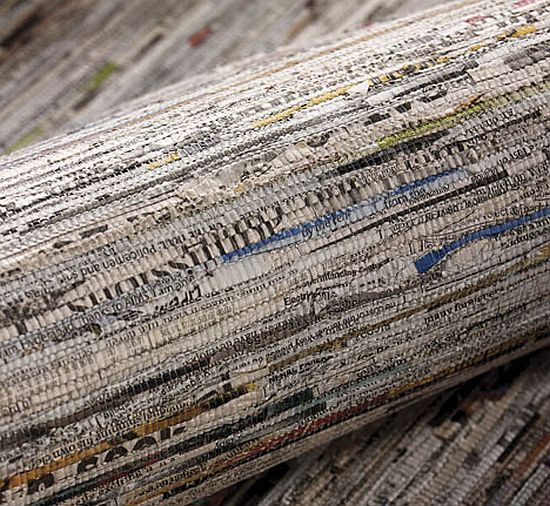 lori weitzners newspaper wallcovering 2