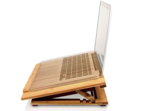 Macally Sustainable Bamboo Laptop Stand