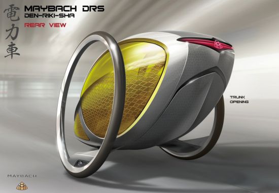 maybach drs human electric hybrid rickshaw designe