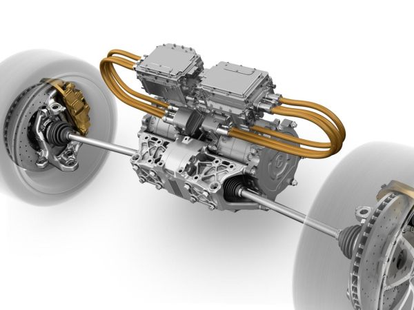 Mercedes-Benz SLS AMG E-CELL electric drivetrain