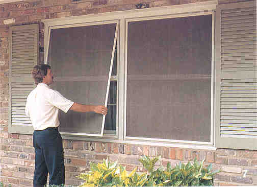 Meshed wire window screens