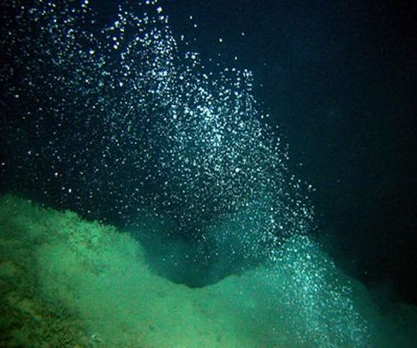 Methane under water