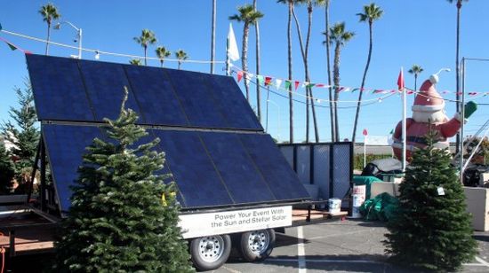 mobile solar station powers the perimeter lights a